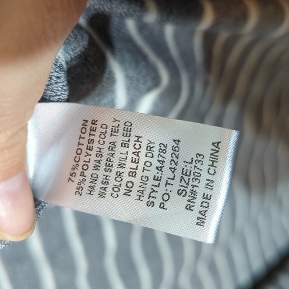 Umgee striped duster length open front side slit grey white cardigan boho beach - Picture 6 of 9